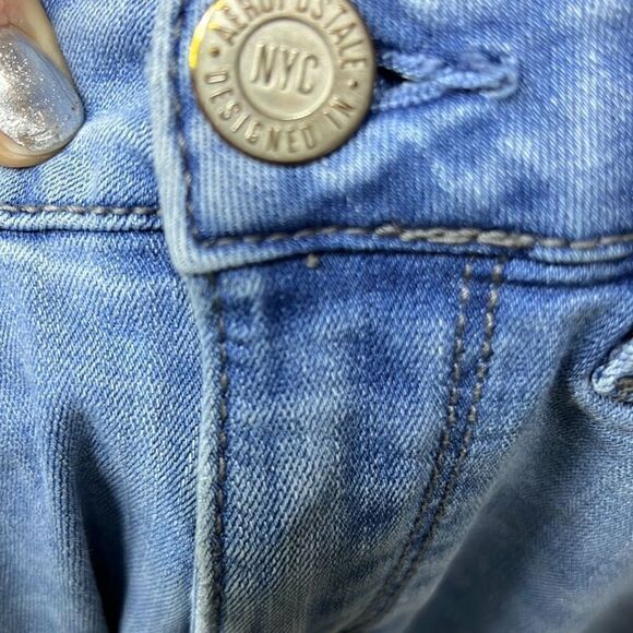 Aeropostale Women's Blue Denim Five Pocket Style High Waisted Jegging Size 2 - Picture 8 of 8